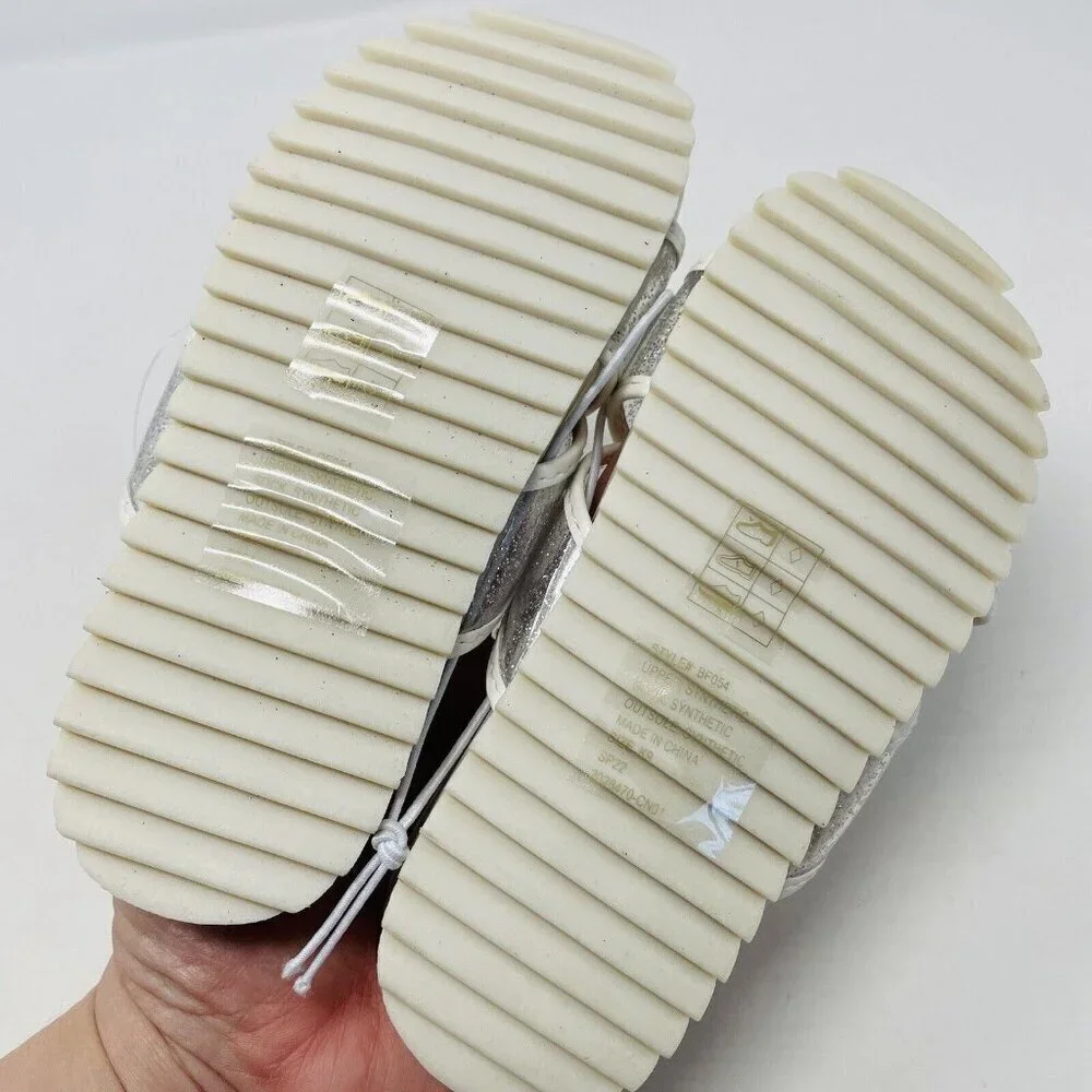 J Crew Crewcuts Little Girl K9 Slip On Pool Glitter‎ Jelly Sandals White $45 206